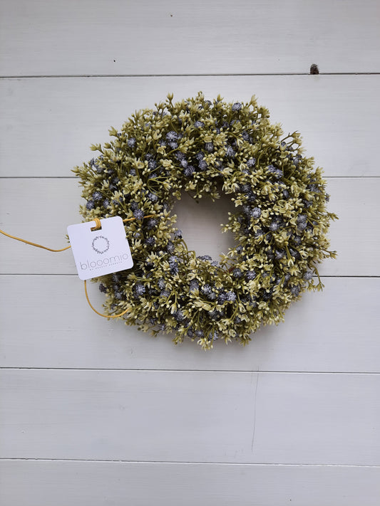 Minimalist tiny floral wreath - purple