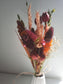 Bordó borzaskata mini szárazvirágcsokor