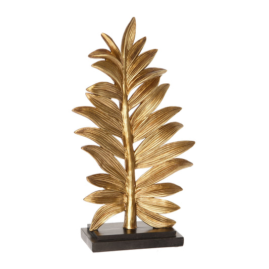 Farnblattdekor 14,5 x 6 x 24,8 cm - Gold