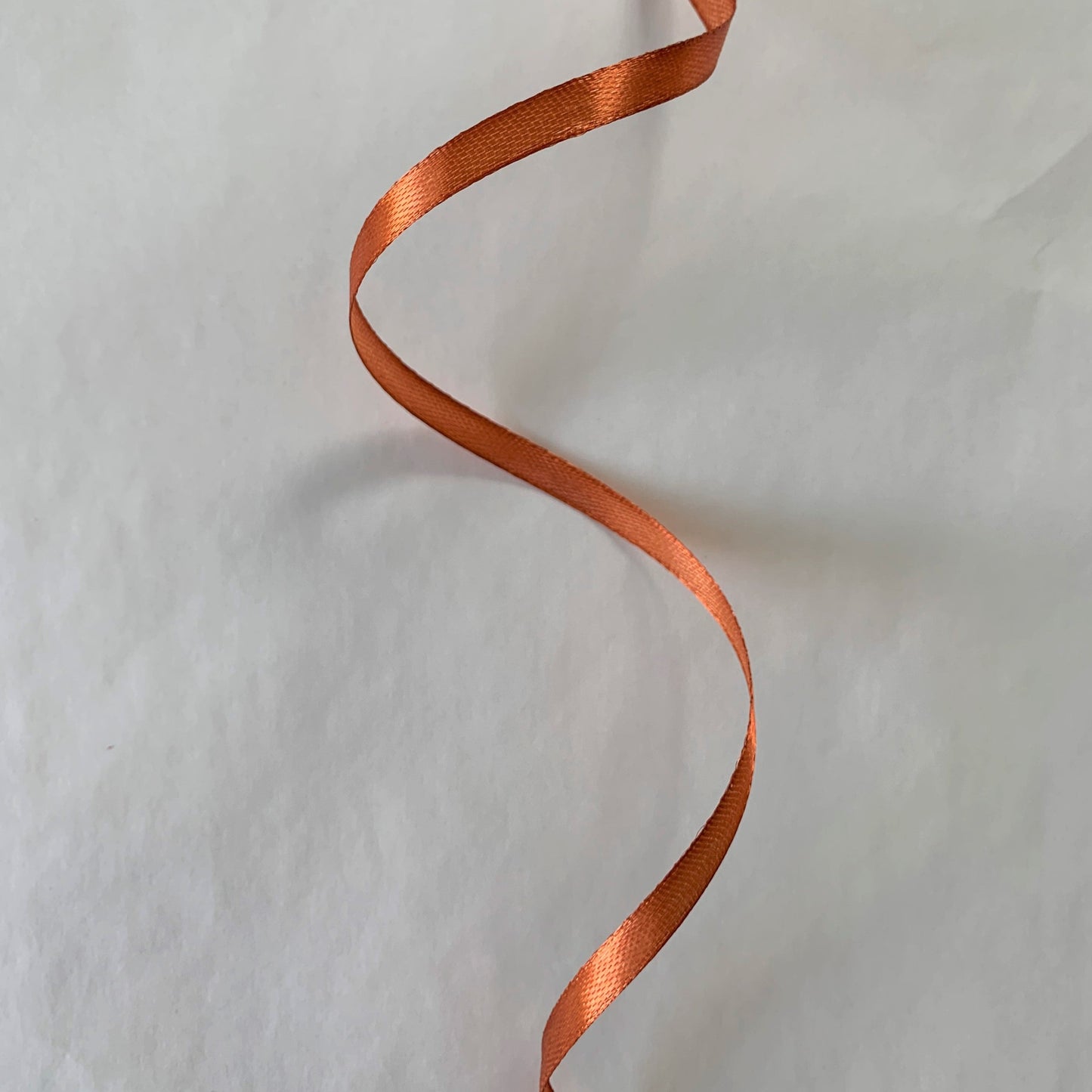 Satin ribbon - dark orange 6 mm