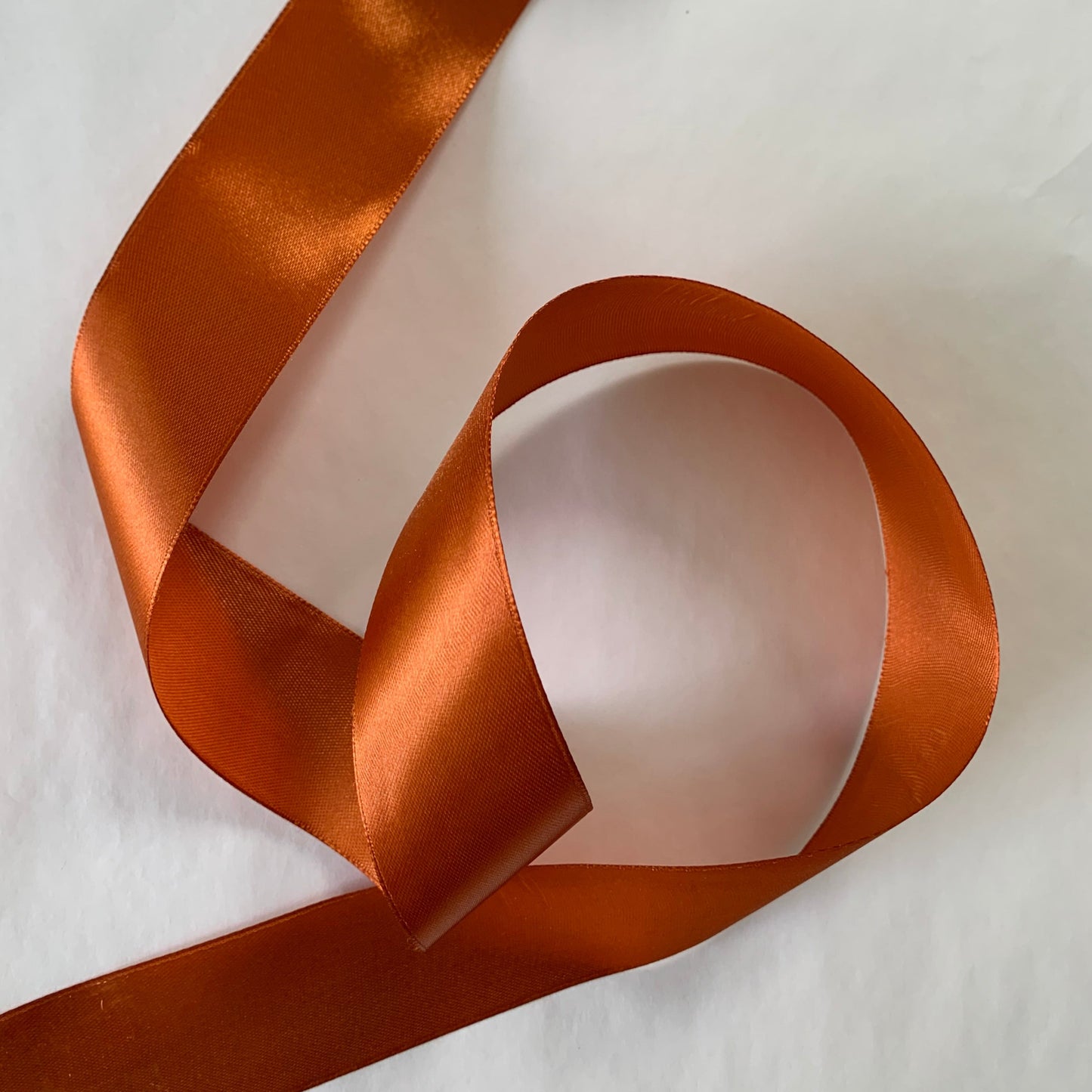 Satin ribbon - dark orange 38 mm