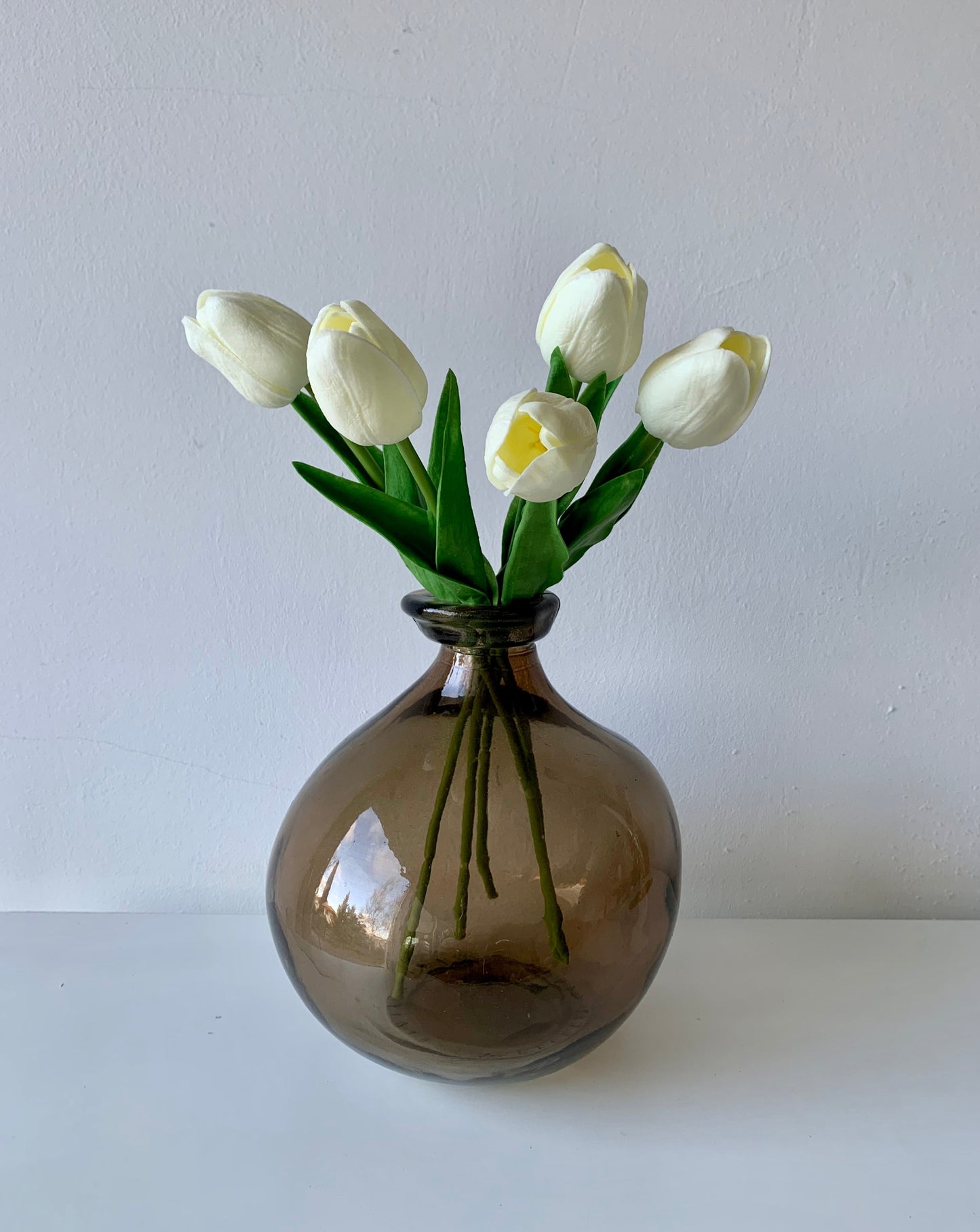 Fehér tulipán művirág csokor