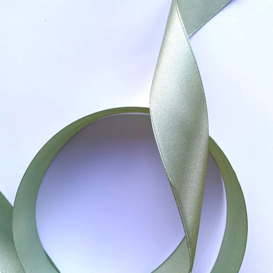 Szaténszalag - zsályazöld