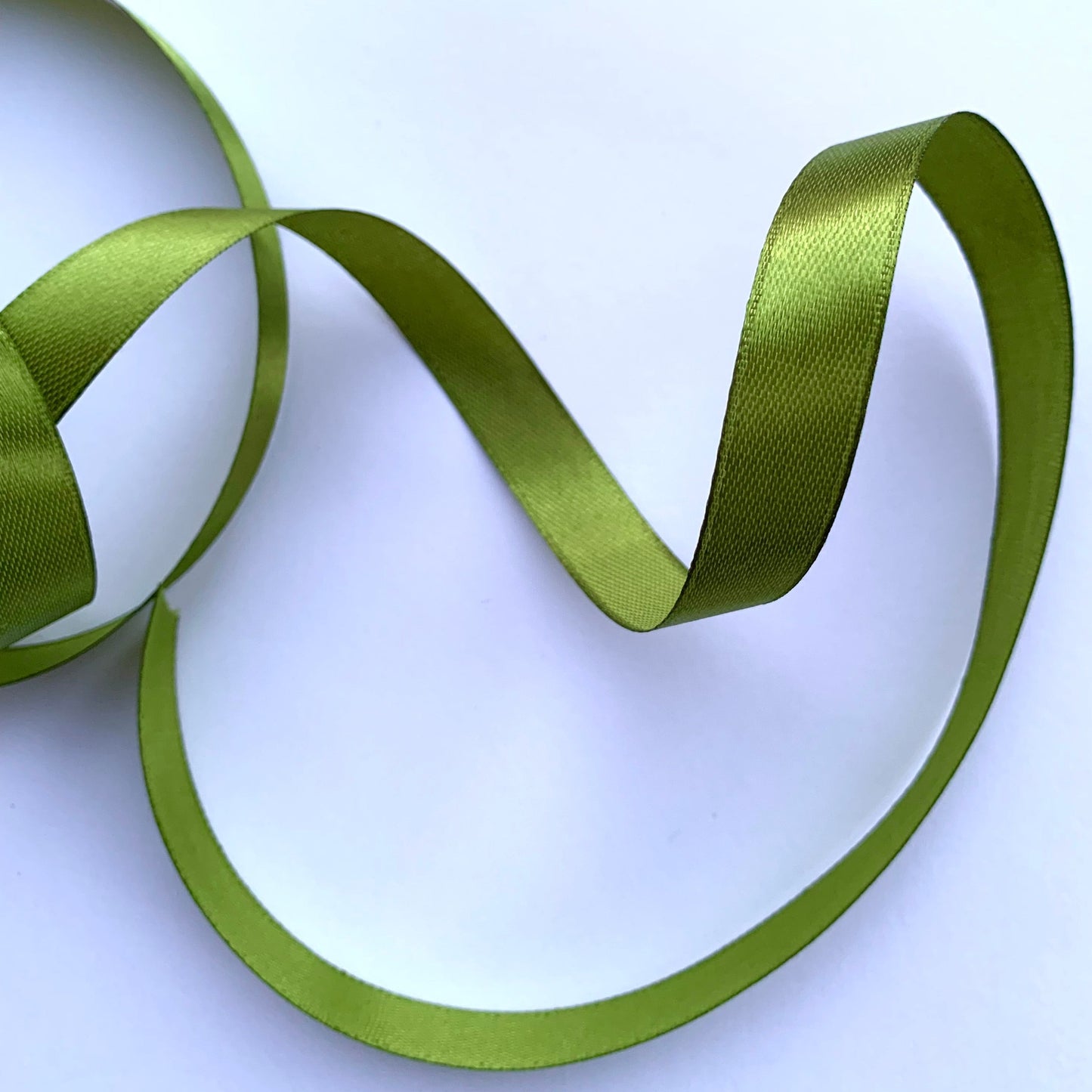 Satin ribbon - willow green 13 mm