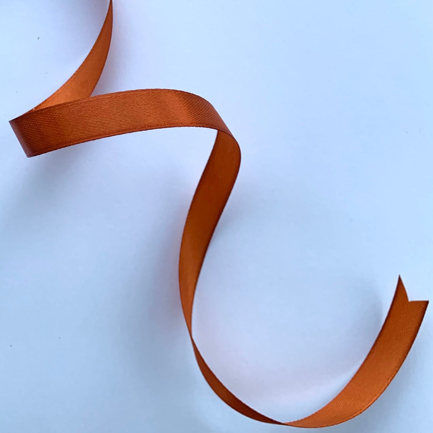 Satin ribbon - orange/rust brown 13 mm