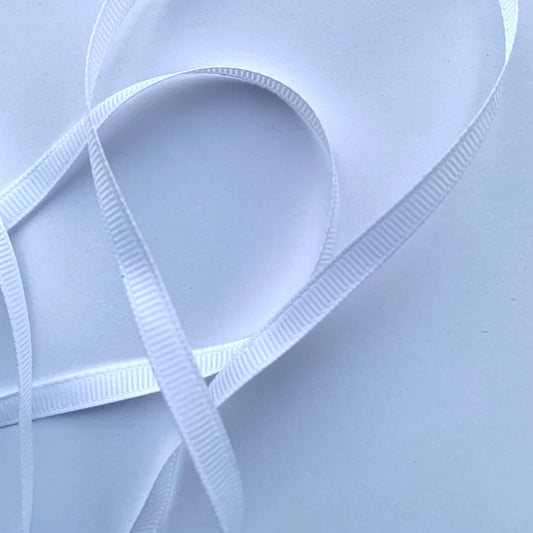 Grosgrain ribbon - white