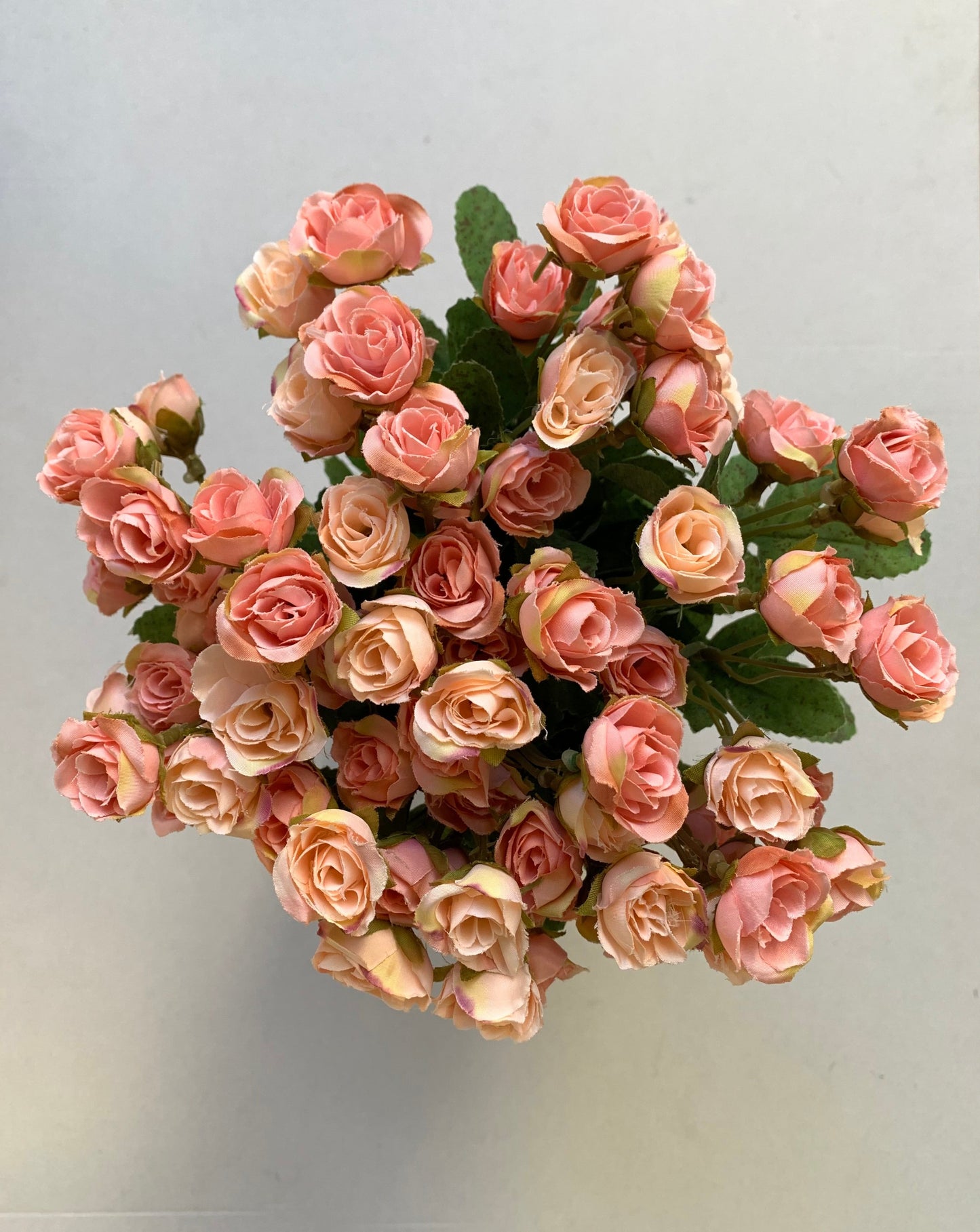 Apró rózsa művirág csokor - barack