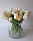 White tulip artificial flower bouquet