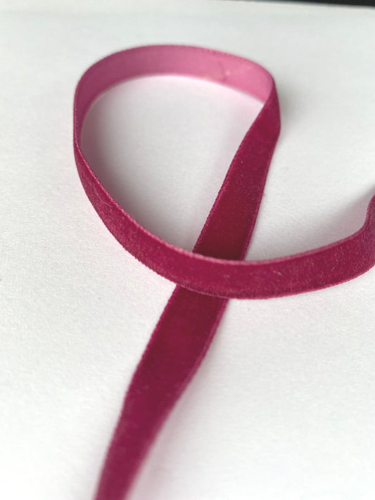 Bársony szalag 25 mm - püspöklila