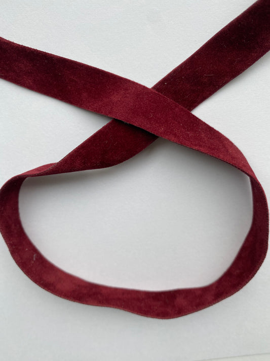 Double-sided velvet ribbon 15mm - burgundy