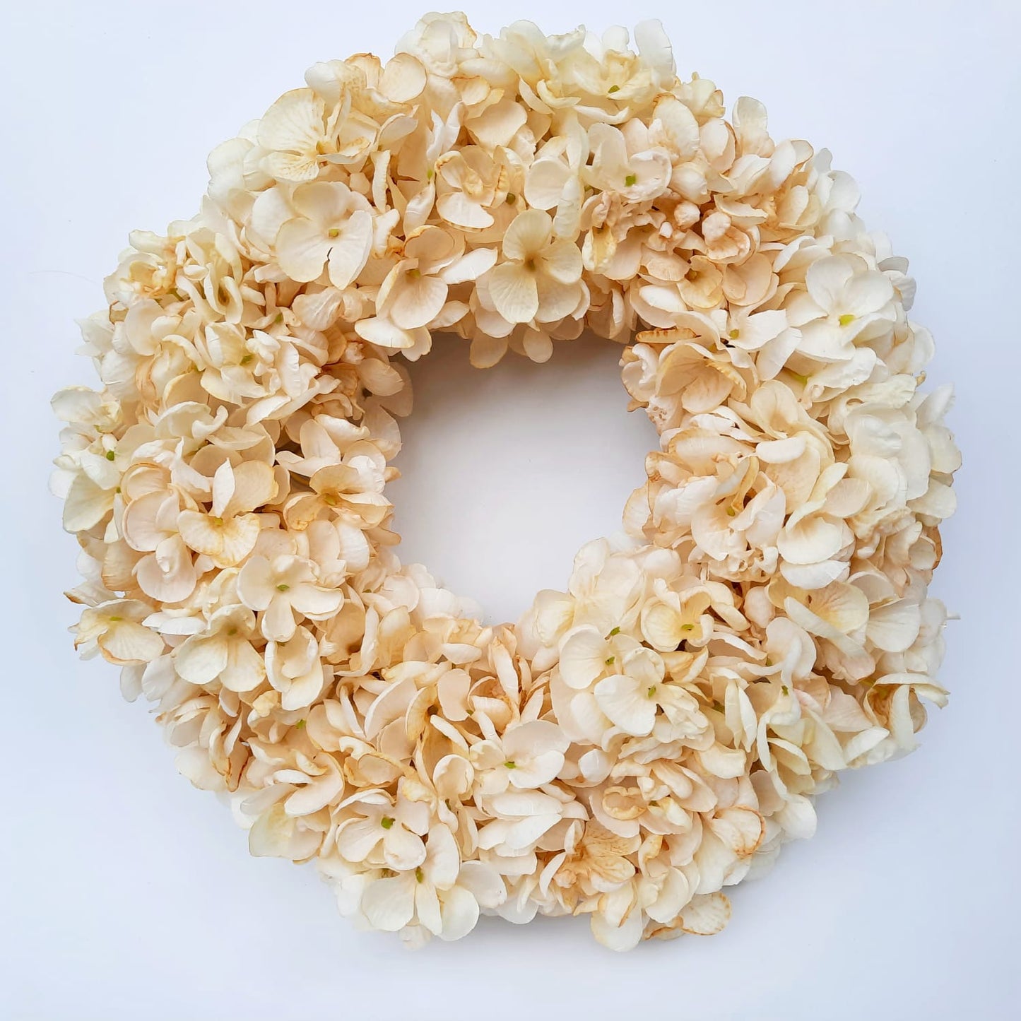 Hydrangea wreath - cream color