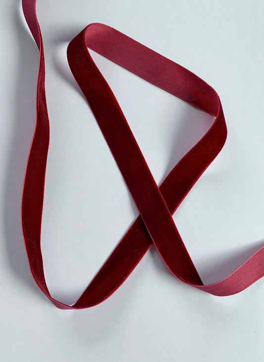 Bordó bársonyszalag 20 mm