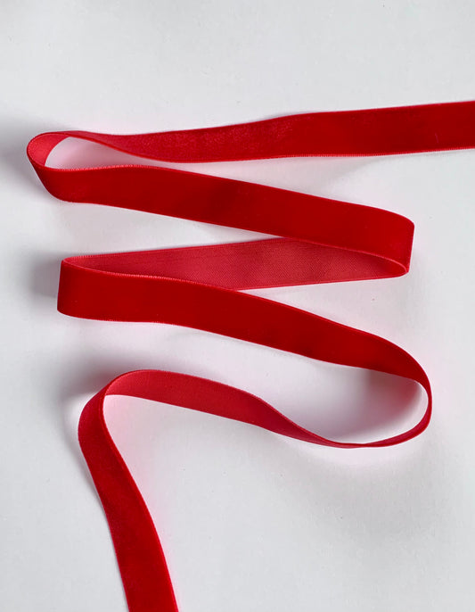 Bársony szalag - piros
