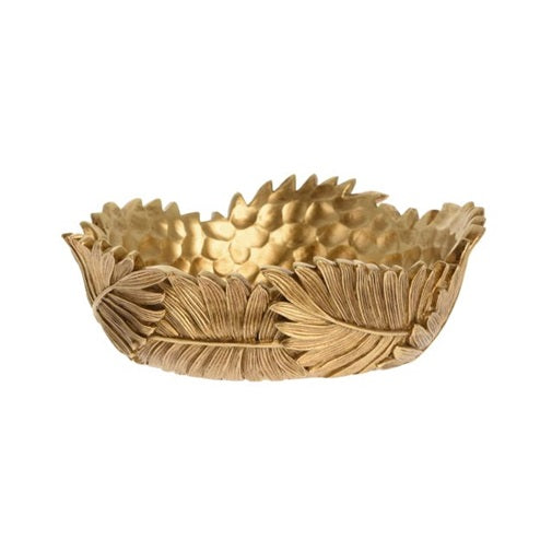 Basket with striped pattern, handle 40 x 28 x 27 cm - natural, gold